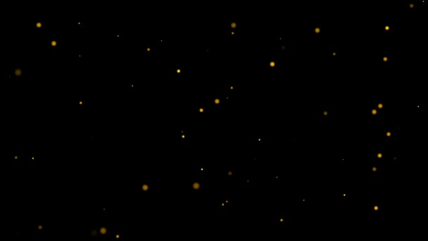 Bokeh Abstrato Partículas Ouro Brilho Fundo Alterar Modo Tela Camada — Vídeo de Stock