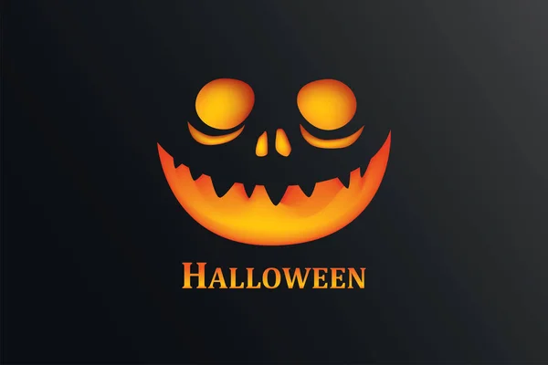 Invitación Fiesta Halloween Con Calabaza Fondo Oscuro Plantilla Arte Papel — Vector de stock