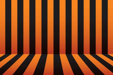 Cadılar Bayramı şerit Oda siyah ve turuncu arka plan. 