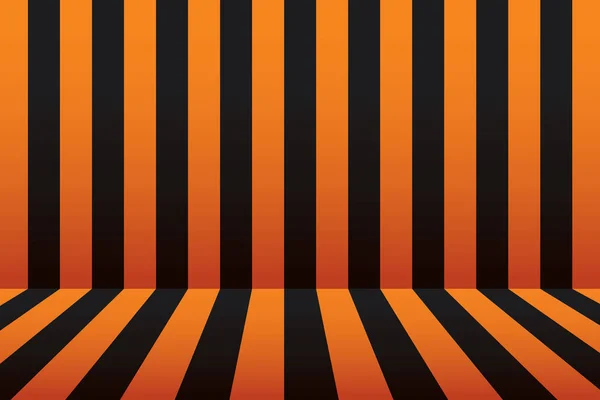 Halloween Stripe Kamer Zwart Oranje Achtergrond — Stockvector