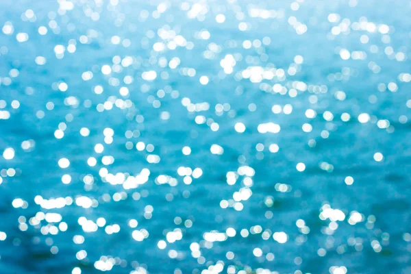 Astratto Bokeh Sfondo Luce Solare Con Estate Mare Blu — Foto Stock