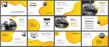 Sunum ve slayt düzeni arka plan. Sarı ve turuncu degrade şablonu tasarlayın. İş faaliyet raporu, el ilanı, pazarlama, broşür, reklam, broşür, modern tarz için kullanın.