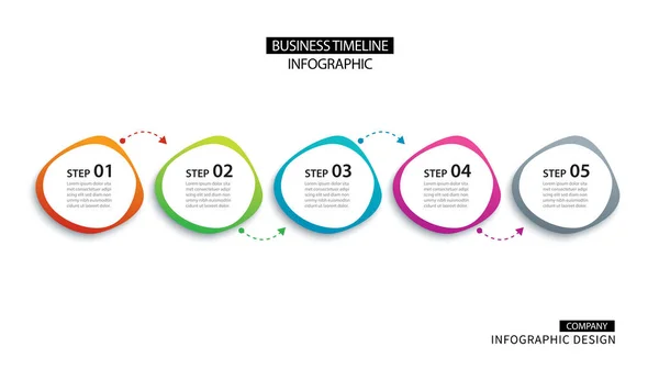 Infografía Con Plantilla Opción Abstracta Presentación Paso Negocio Moderno Fondo — Vector de stock