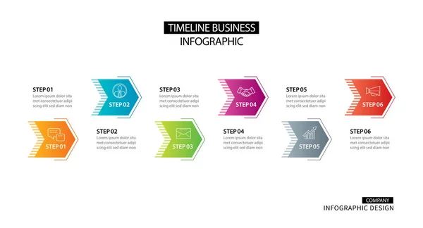 矢印インフォ グラフィック抽象的なテンプレート プレゼンテーション ステップ ビジネス現代背景 — ストックベクタ
