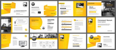 Sunum ve slayt düzeni arka planı. Tasarım sarı ve oran