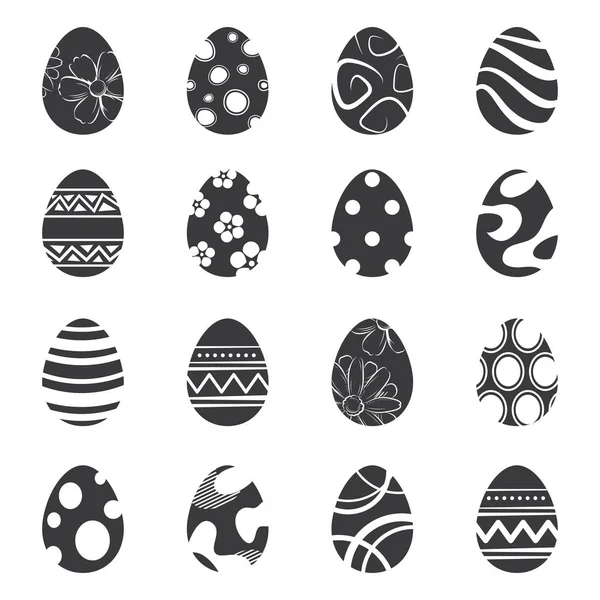 Easter eggs icon isolated background. Set of modern new design w — Stock Vector