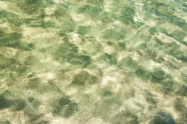 Chiaro blu trasparente spiaggia acqua sfondo — Foto Stock