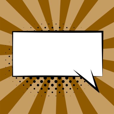 Renkli arka plan ve yarı ton gölgeler üzerinde komik konuşma kabarcıkları