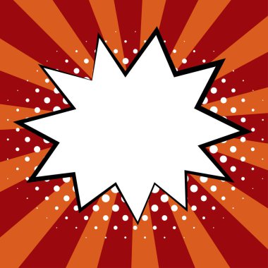 Renkli arka plan ve yarı ton gölgeler üzerinde komik konuşma kabarcıkları