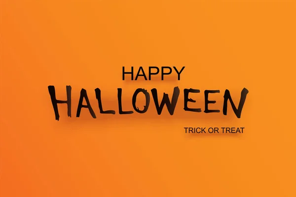 Invitación a fiesta de Halloween con texto sobre fondo naranja . — Vector de stock