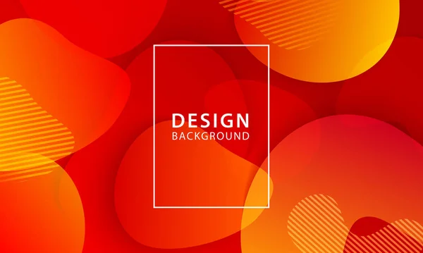 Sfondo design banner forma fluida. Rosso geometrico liquido — Vettoriale Stock