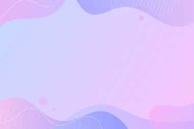 Akışkan şekilli pankart tasarımı arka planı. Sıvı geometrik mor ve pembe eğimli şablon.