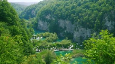 Hırvatistan Plitvice Gölleri yukarıdan