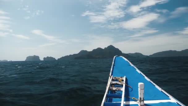 Ir no passeio de barco em filipinas — Vídeo de Stock