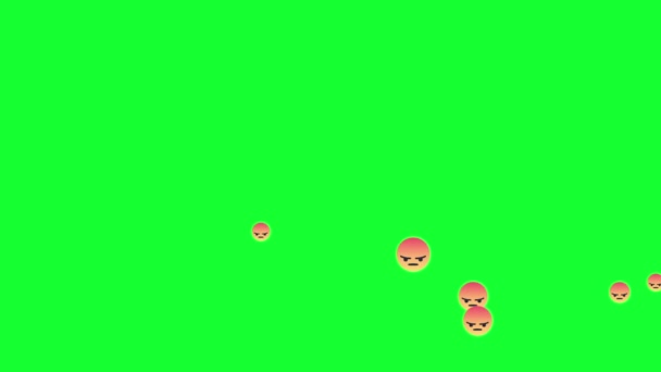 Facebook Video Angry Live Reactions Schermo verde — Video Stock