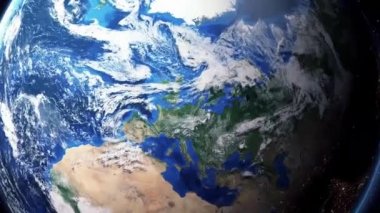 Earth zoom out Amsterdam Hollanda yakınlaştırma