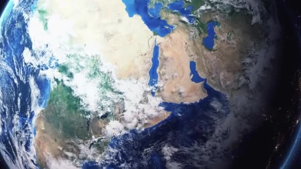 지구 확대/축소를 줌 아웃 아스마라 에리트레아 — 비디오