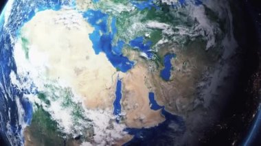 Earth zoom out Kudüs Israil zoom