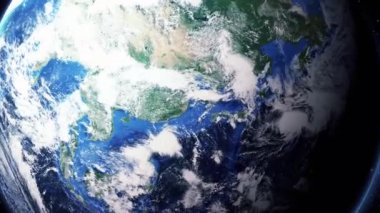 Dünya zoom out Shanghai Çin yakınlaştırma
