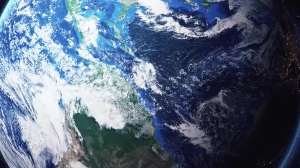 地球ズームインズームアウトブリッジタウンバルバドス — ストック動画