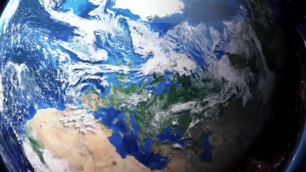 Vergrößern Sie die Kopenhagen-Marke auf die Erde — Stockvideo