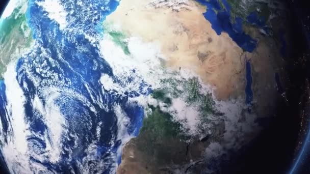 地球ズームインズームアウト赤道ギニアマラボ — ストック動画
