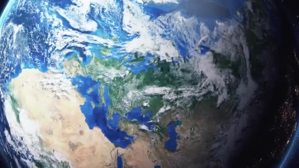 Увеличение масштаба Земли в Минске Беларусь — стоковое видео