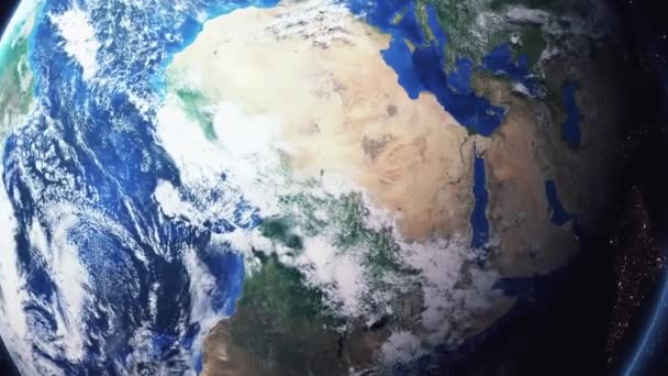 Jorden zooma in Zooma ut N Djamena Tchad — Stockvideo
