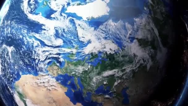 Vergrößern Sie die Erde aus Norwegen heraus — Stockvideo
