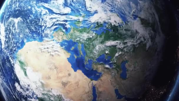 Vergrößern Sie die Erde aus Podgorica Montenegro — Stockvideo