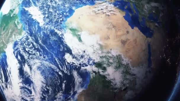 Earth Zoom In Zoom Out Porto Novo Benin — Stock Video
