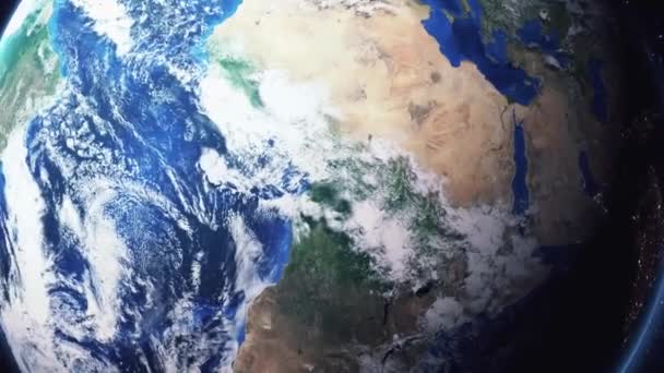 Earth inzoomen, uitzoomen Yaounde Kameroen — Stockvideo