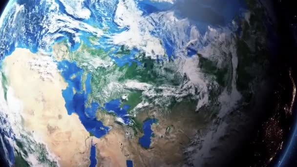 Dünya Zoom Zoom Out Moskova Rusya içinde — Stok video