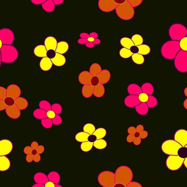 Renkli çiçek yinelenen desen.