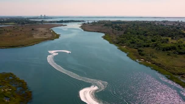 Vista aérea. aquabikers 4k — Vídeo de Stock