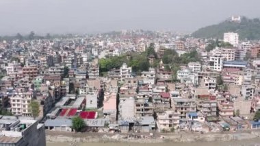 Nepal, Katmandu. Drone'dan havadan görüntüler