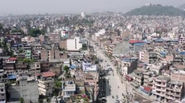 Nepal, Katmandu. Drone'dan havadan görüntüler