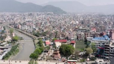 Nepal, Katmandu. Drone'dan havadan görüntüler