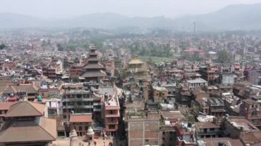 Nepal, Katmandu, Bhaktapur. Havadan çekilen görüntüler