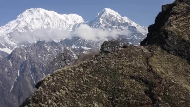 Nepal, Annapurna. Mardi Himal Trek. Imagens Areiais — Vídeo de Stock