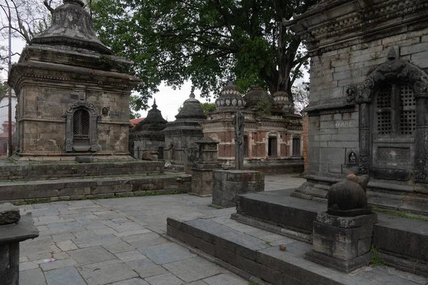 Pashupatinath Tapınağı'nda üst üste adak tapınakları ve tapınakları