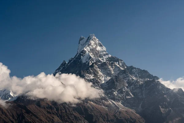 Nepal, Annapurna. Mardi Himal Trek, Mount Machepuchare Zdjęcia Stockowe bez tantiem