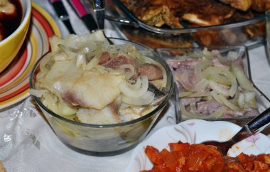 Salamura ringa Noel masa Lehçe geleneksel gıda