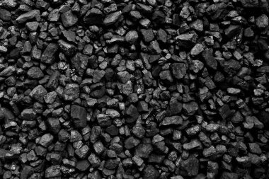 A heap of black natural coal, photo of coal mine background, texture clipart