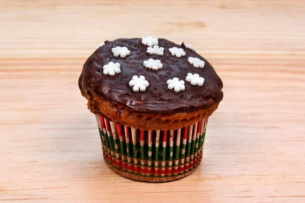 Pastel Chocolate Casero Sobre Mesa — Foto de Stock