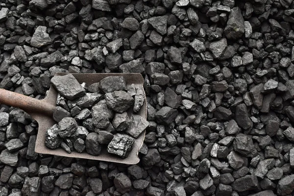 Shovel Coal Background Coal Mine — Stock Photo, Image
