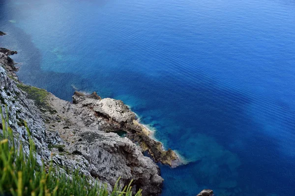 Πανέμορφο Τουρκουάζ Όρμο Θέα Από Βουνό Στην Κγπ Formentor Μαγιόρκα — Φωτογραφία Αρχείου