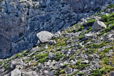 Dağ tarafı görünümünü Formentor deniz feneri giderken