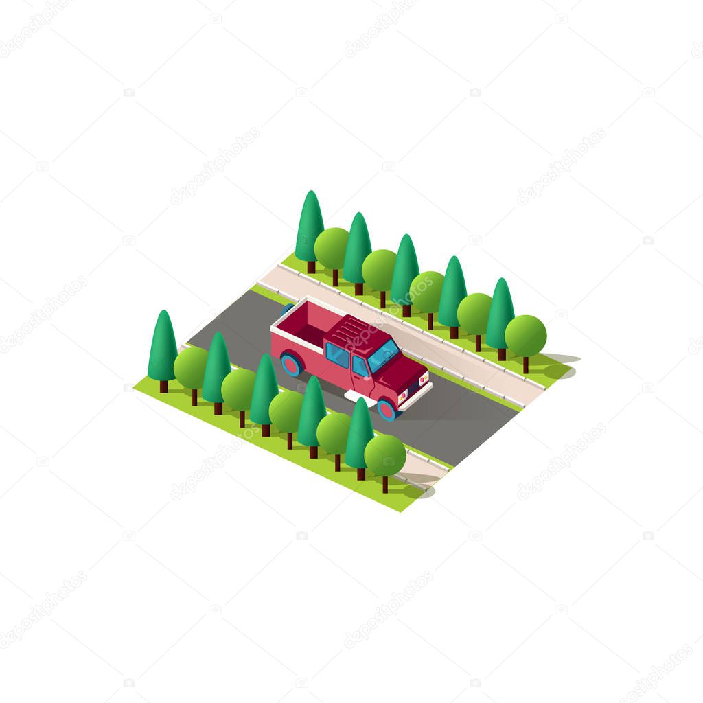 Isometric front right view pickup