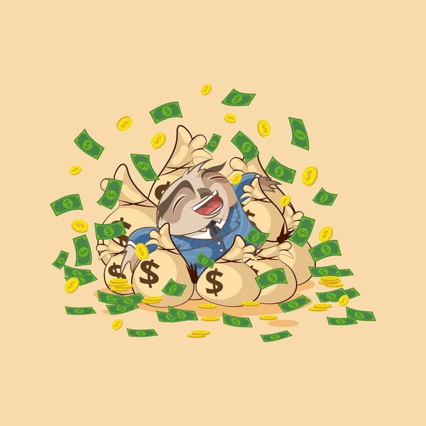 owl in business suit celebrates income salary